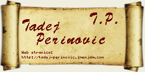 Tadej Perinović vizit kartica